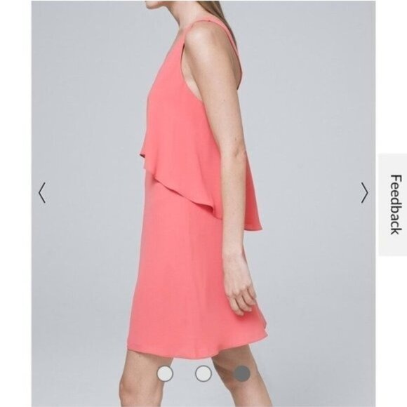 NWOT White House Black Market Popover Shift Dress - Tea Rose - Picture 3 of 4